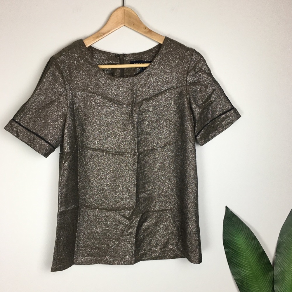 FCUK Sparkly Short Sleeve Top